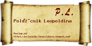 Polácsik Leopoldina névjegykártya